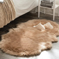 1pc Soft Faux Fur Rug, Camel Fluffy Carpet, Suitable For Living Room, Bedroom Floor, Machine Washable, Can Be Used For Chair, Sofa, Bedside, Creating Luxurious Modern Home Decor