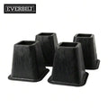 6 In. Black Bed Risers (4-Pack) NEW