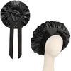 1pc Luxury Satin Sleep Cap With Adjustable Bow Tie - Lightweight Hair Care Cap For Curly/Braided/Natural Hair, Available In Multiple Colors, Essential For Nighttime Hair Care, Soft And Close Fit For Hair, Barber Salon Hair Products And Accessories